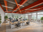Visualisierung Bürofläche - Say hello to: Arbeiten, wo Hannover am schönsten ist – Büro am Aegi mit Gartenblick